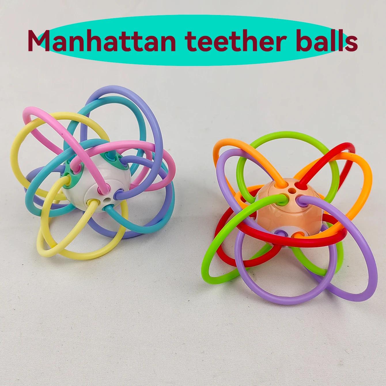 Manhattan – poignée de golfeur carrée, anneau de dentition, boule de meulage, jouet éducatif
