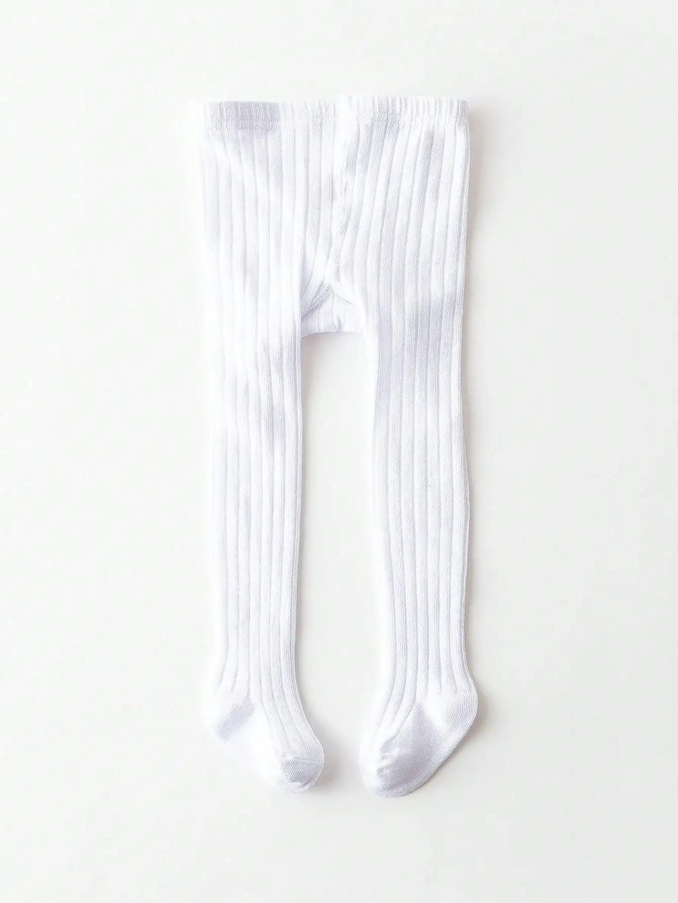 Collants 1 pièce pour bébé fille, basiques simples à rayures verticales, adaptés à la vie quotidienn