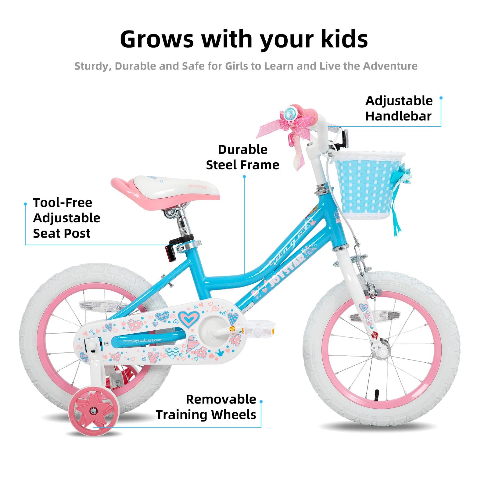 YSTAR-Vélo Angel Girls pour tout-petits et enfants de 2 à 9 ans, vélo pour enfants avec roues d'entr