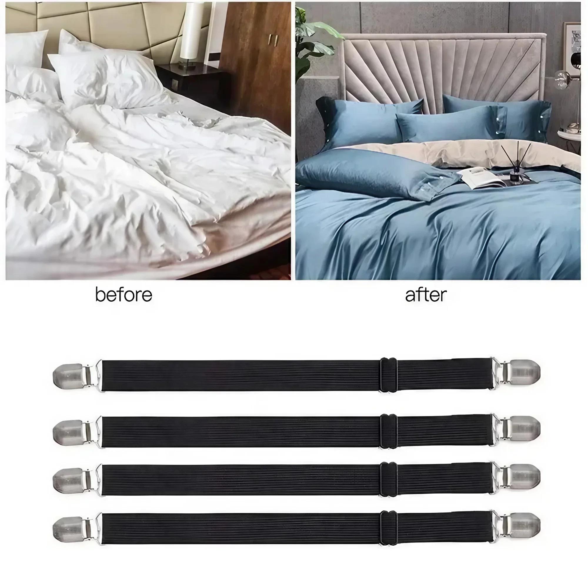 Attaches de drap de lit à double Clip, pinces polyvalentes pour sécuriser les draps de lit, housses