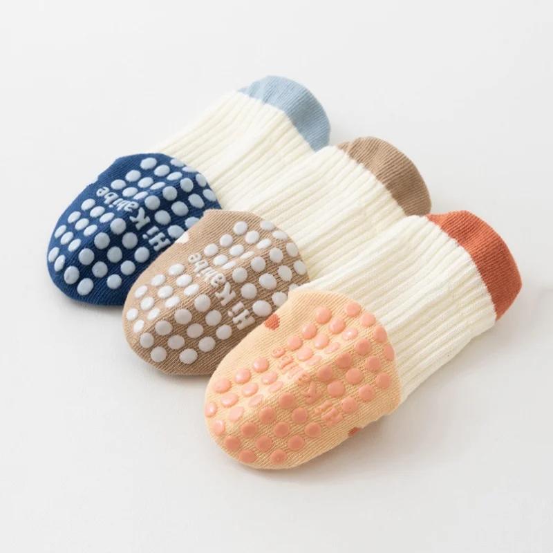 3 paires/lot chaussettes pour enfants pour filles garçons coton doux enfant en bas âge plancher mais