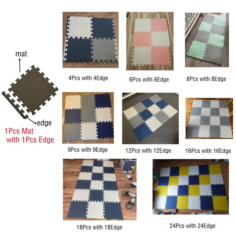 Tapis de jeu en mousse 16 pièces puzzle pour bébé - Sécurité et amusement au sol
