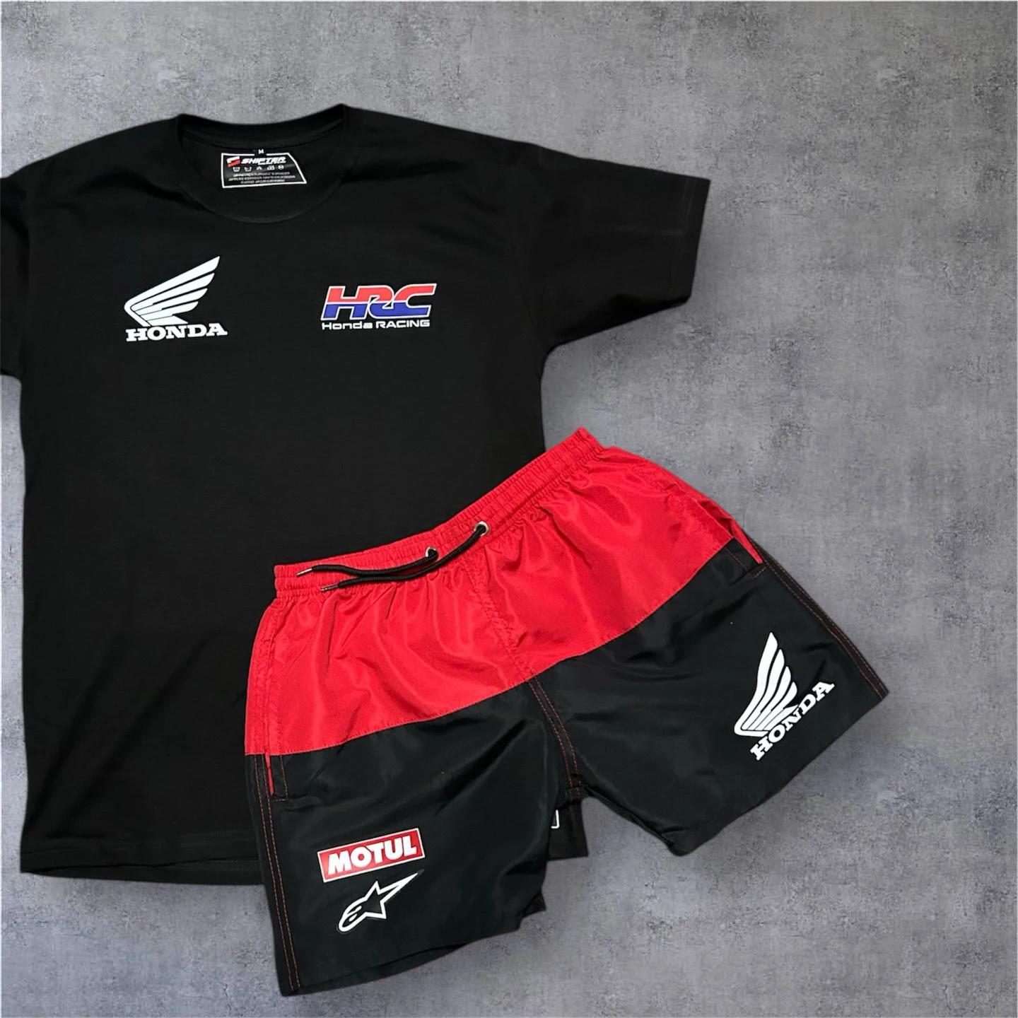 Honda – ensemble de l'équipe de course de moto pour hommes, surdimensionné, respirant, à séchage rap