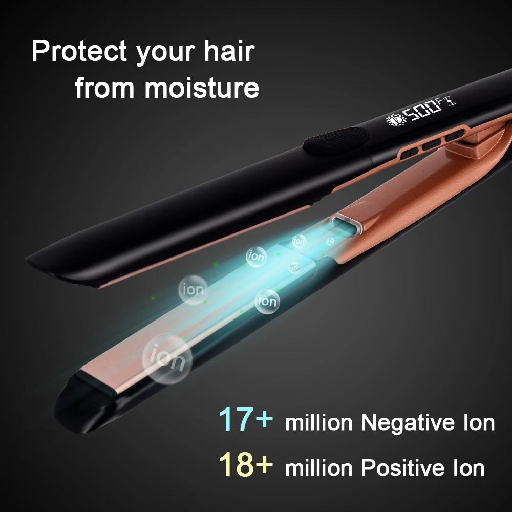 500 ° F Fer à lisser et bigoudi plats à cheveux plasma 260 ° Plaque de revêtement en céramique C, ou