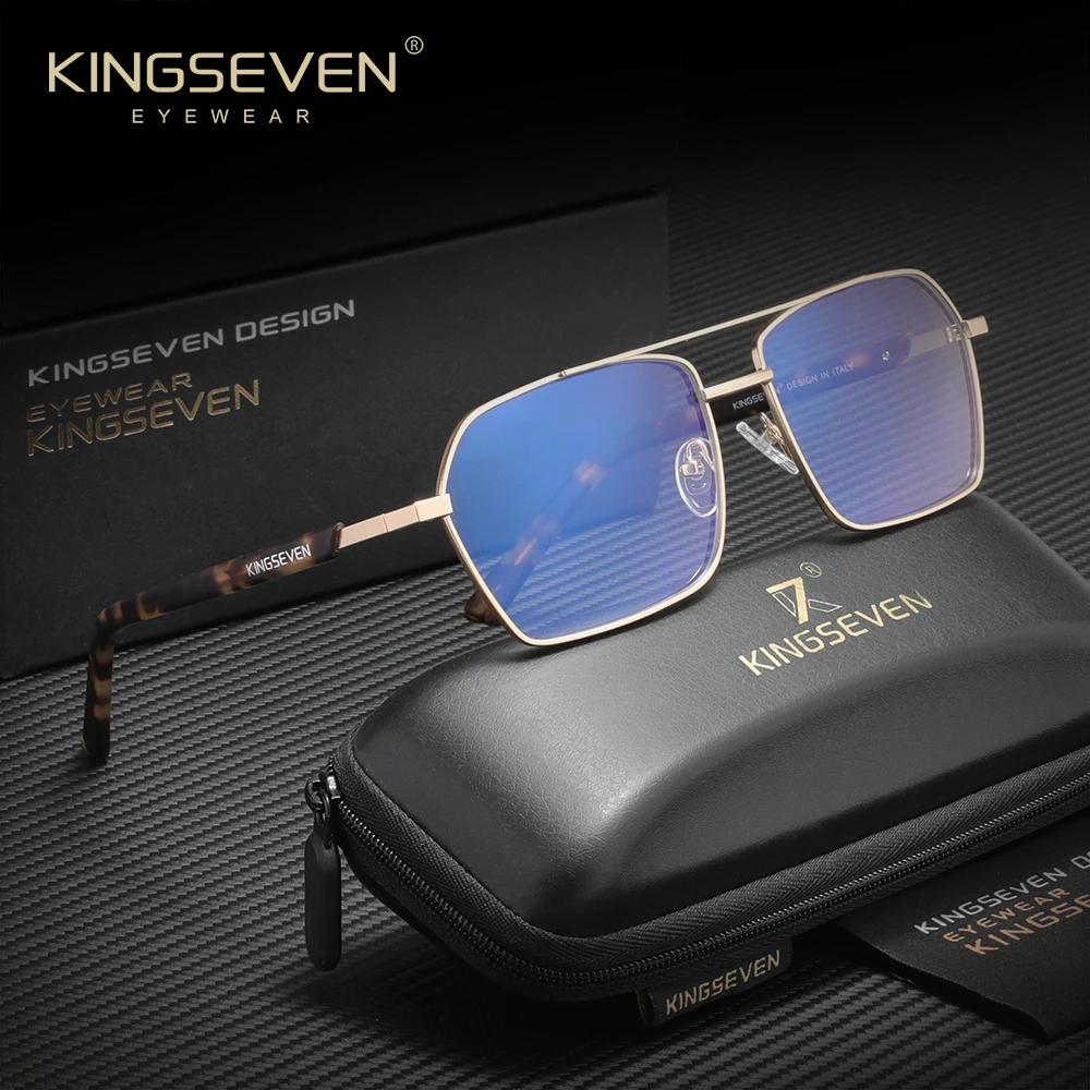 Lunettes anti-lumière bleue KINGSEVEN pour hommes/femmes, accessoire pour téléphone et ordinateur, b