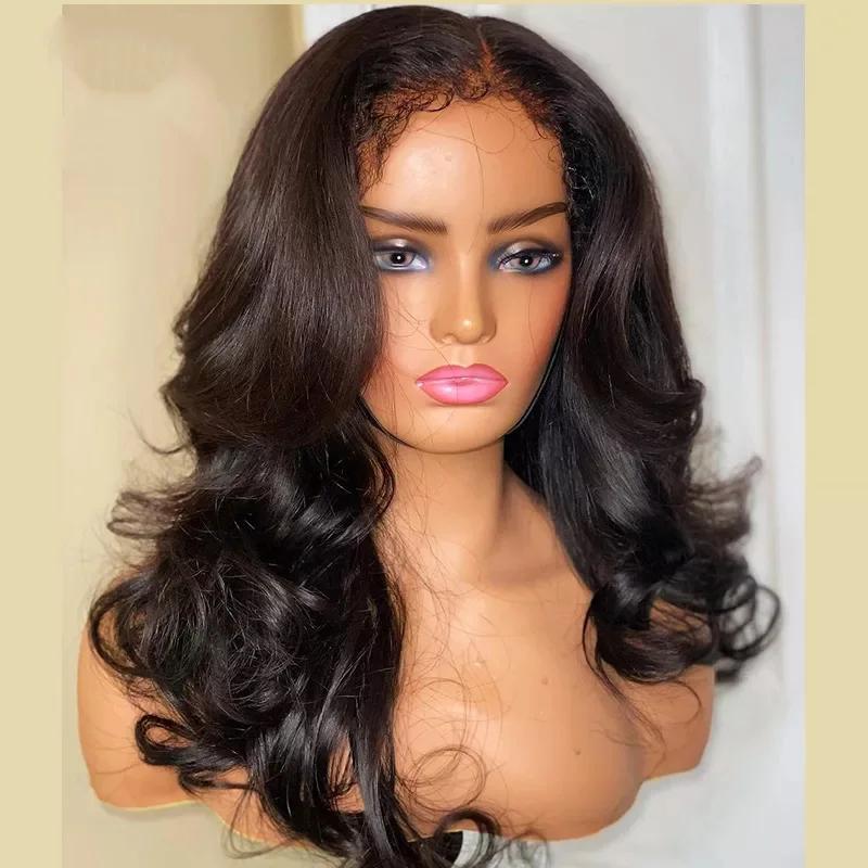 Perruque Lace Closure Wig 250% naturelle, Body Wave, cheveux vierges, 13x6, perruque Lace Front Wig,