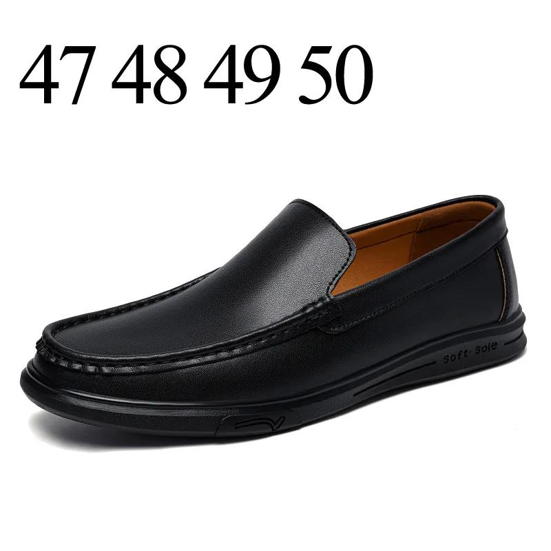 Grandes tailles 48 49 50 hommes chaussures en cuir à enfiler bureau chaussures habillées décontracté