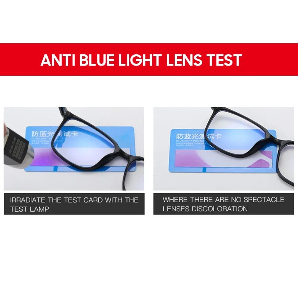 VIVIBEE 2026 Lunettes anti-lumière bleue carrées pour hommes, monture légère TR90, lunettes anti-ray