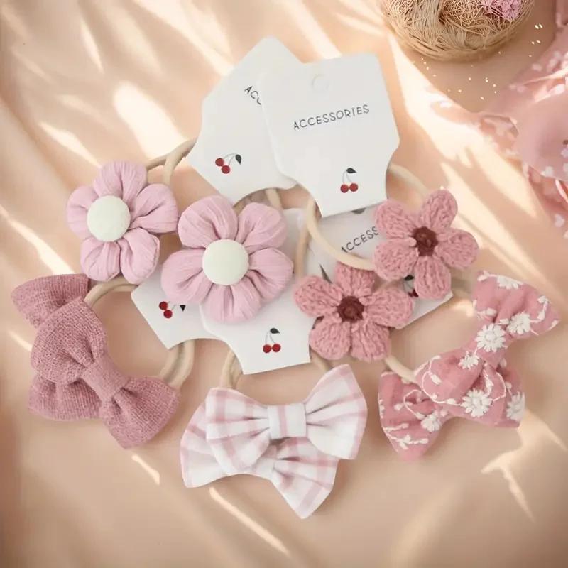 10 pièces bandeaux avec fleurs et nœuds colorés bandeaux en Polyester doux parfait pour un usage déc