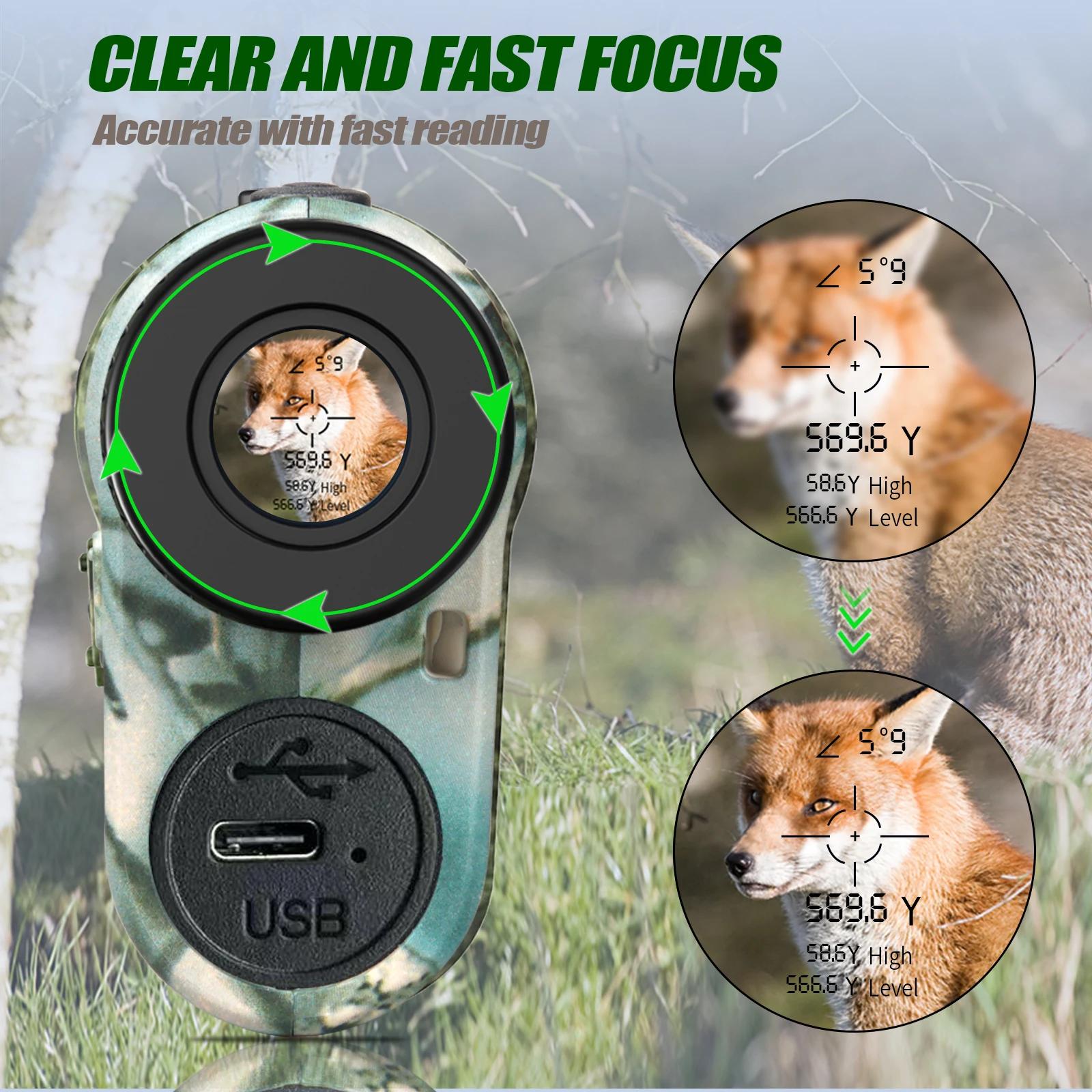 Télémètre laser de chasse REVASRI 1000 yards avec technologie d'acquisition de cible et rechargeable
