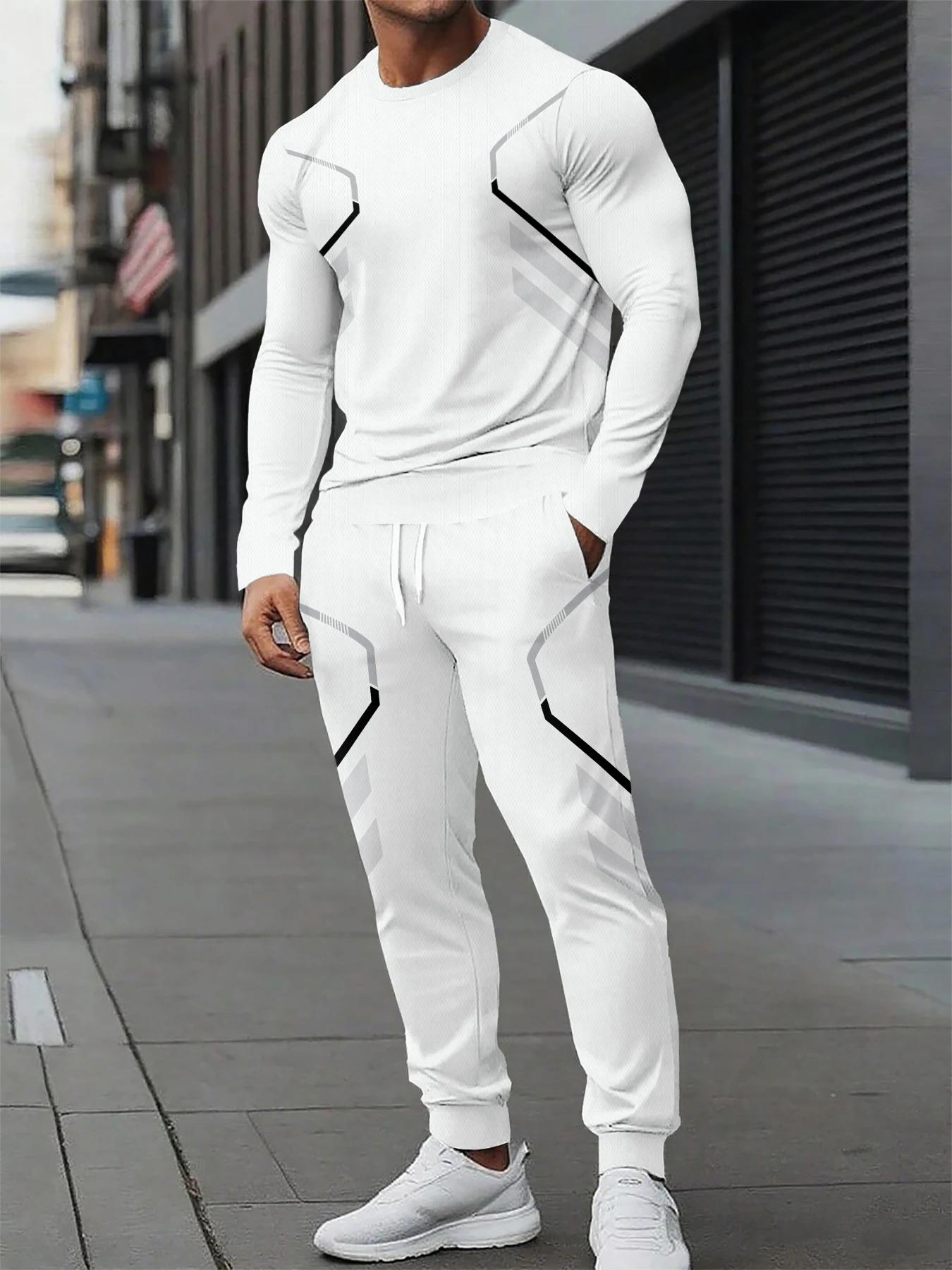 Le nouveau ensemble de sweat-shirt à col rond pour hommes pour le printemps et l'automne 2025 présen