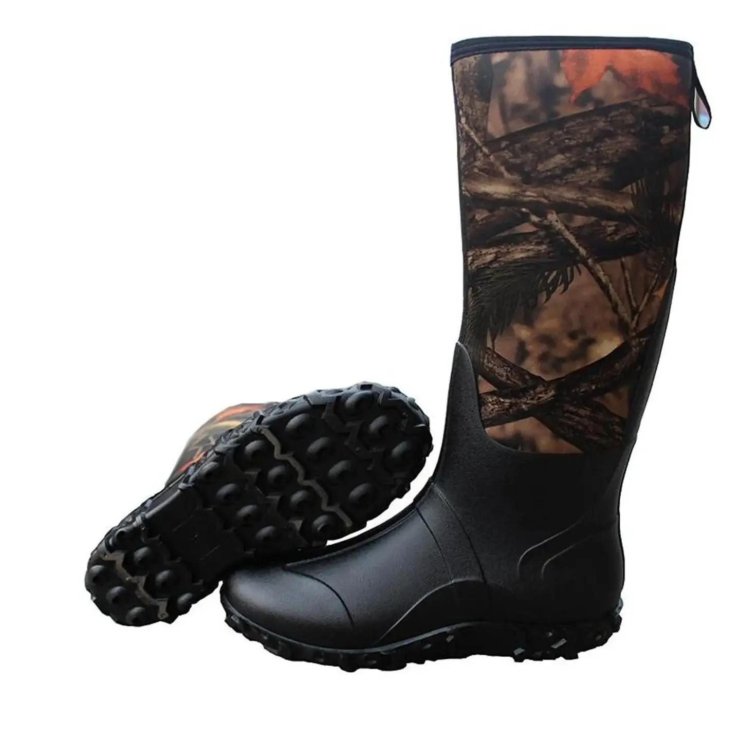 Bottes de chasse montantes en néoprène pour hommes, bottes de pluie en plein air pour la forêt profo