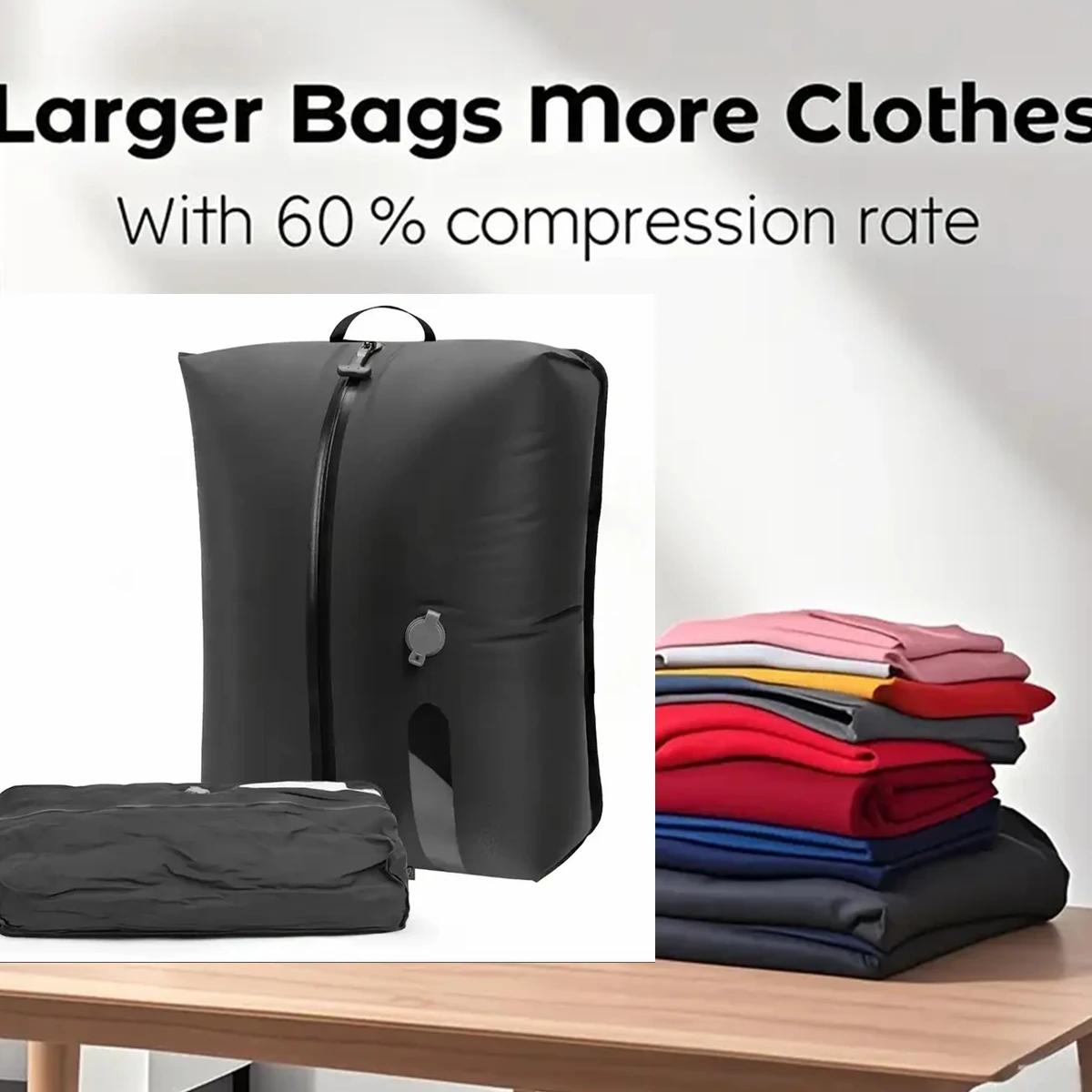 Sac de Compression sous vide, sac de rangement de bagages de voyage, sac de rangement de vêtements,