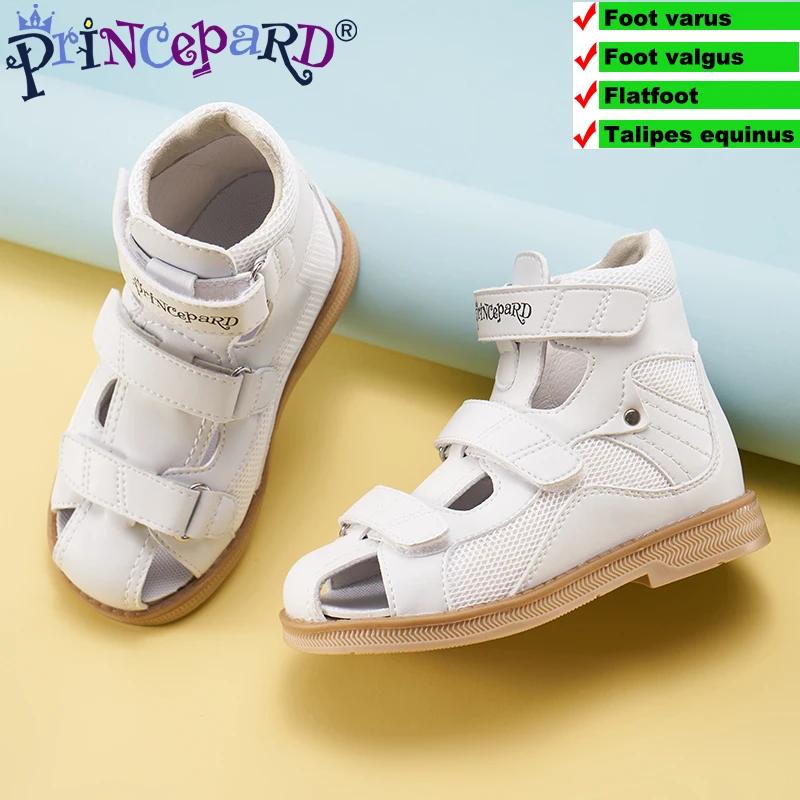 Rosa Epard-Sandales orthopédiques 4 roues motrices pour enfants, chaussures en cuir véritable pour g