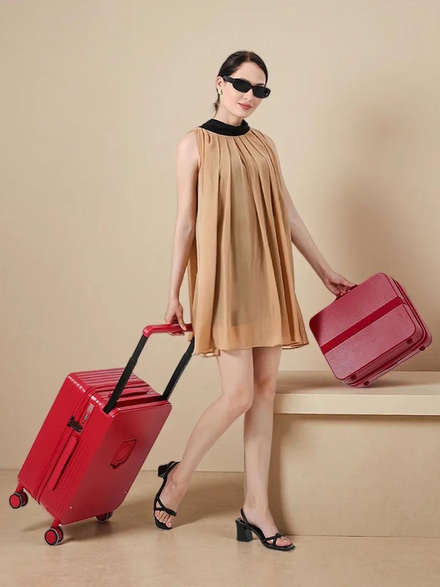 Ensemble de bagages 20+14"24+14" avec USB et porte-gobelet TSA Lock 360 ° Roues crochet de pied su