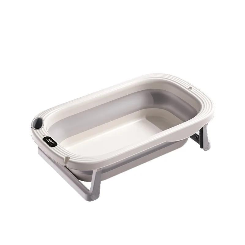 Bassin de douche pour bébé sensible à la température, baignoire pliable et Portable pour bébé, Modes