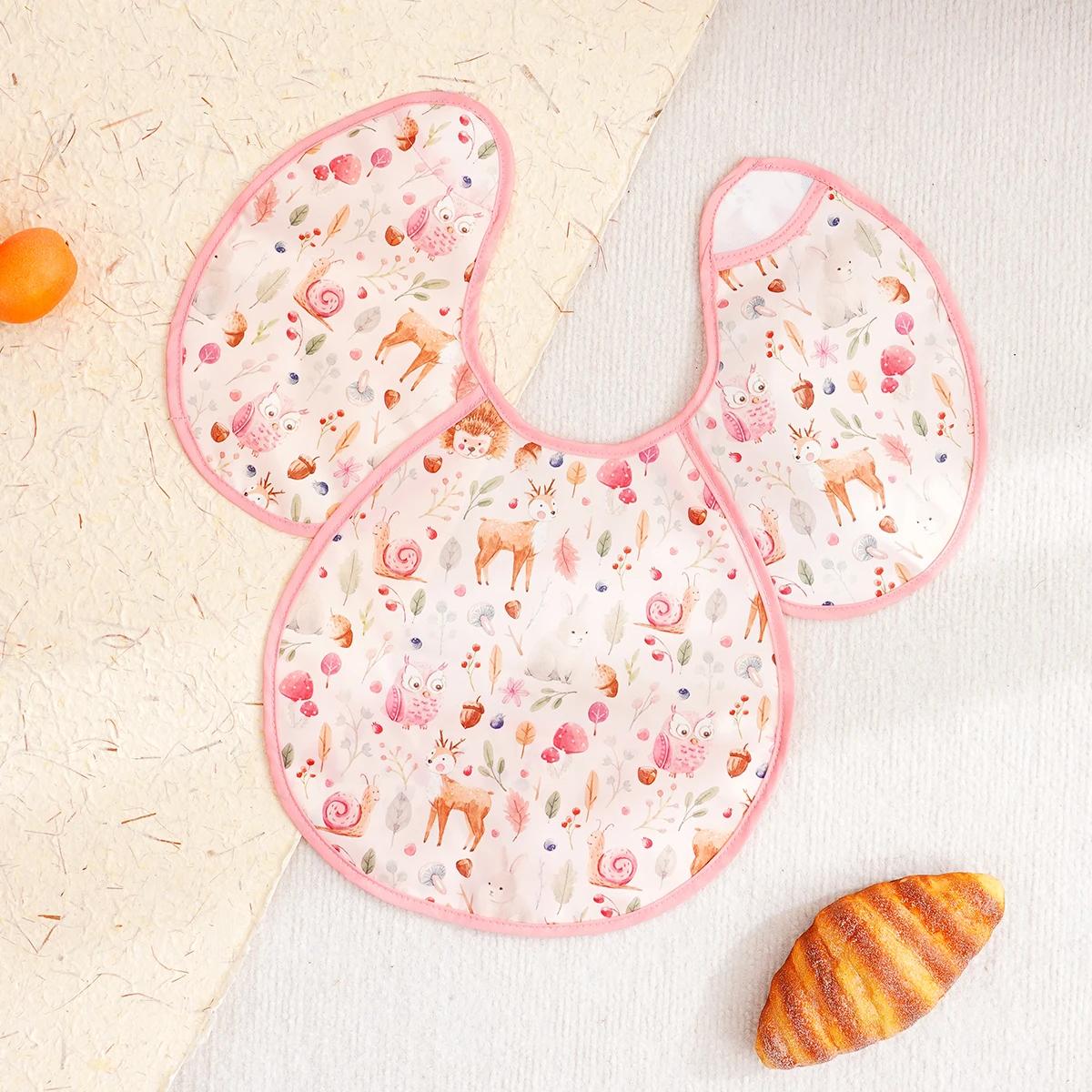 Elinfant nouveau modèle de mode imperméable poche déjeuner bavoirs d'alimentation réutilisable bébé