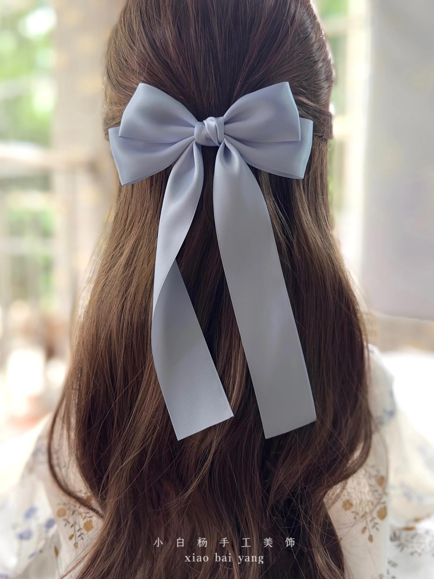 Barrette à cheveux en tissu style coréen pour femmes et filles, nœud en ruban, pince à ressort, acce