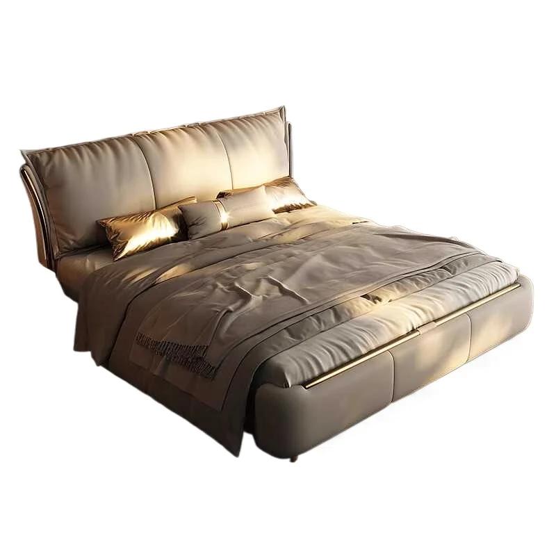 Cadre De lit moderne princesse Beige, imperméable, design, pour chambre à coucher, Double, pleine ta