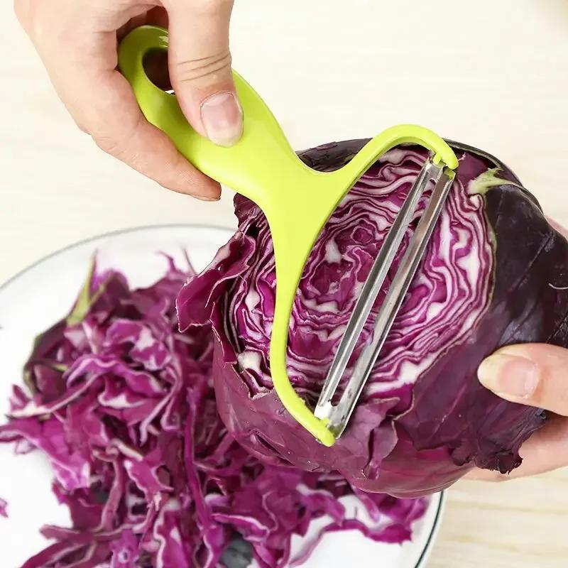 Éplucheur de légumes et de fruits, couteau en acier inoxydable, râpes à chou, trancheur de pommes de