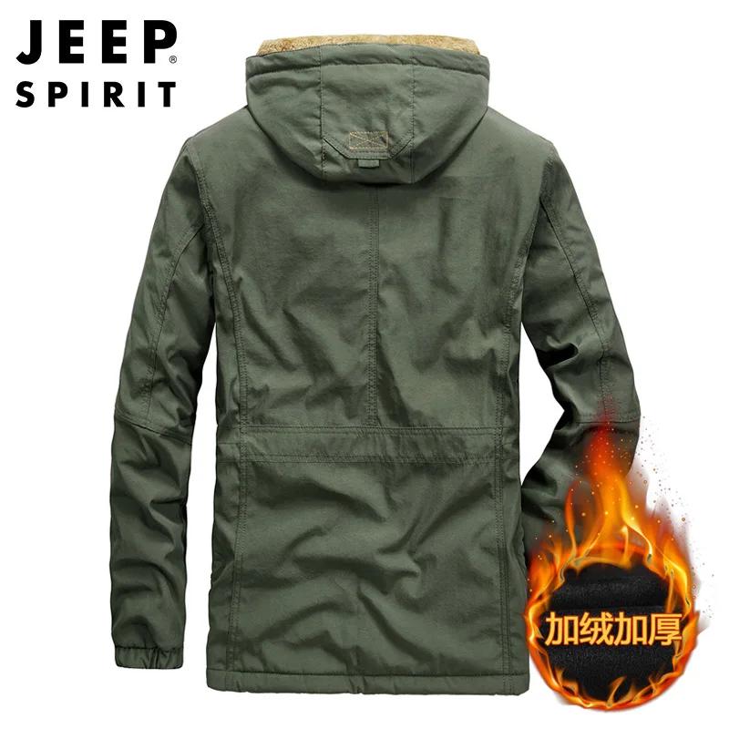 Guitar EP SPIRIT-Veste mi-longue en coton pour homme, manteau épais en velours, ample, résistant au