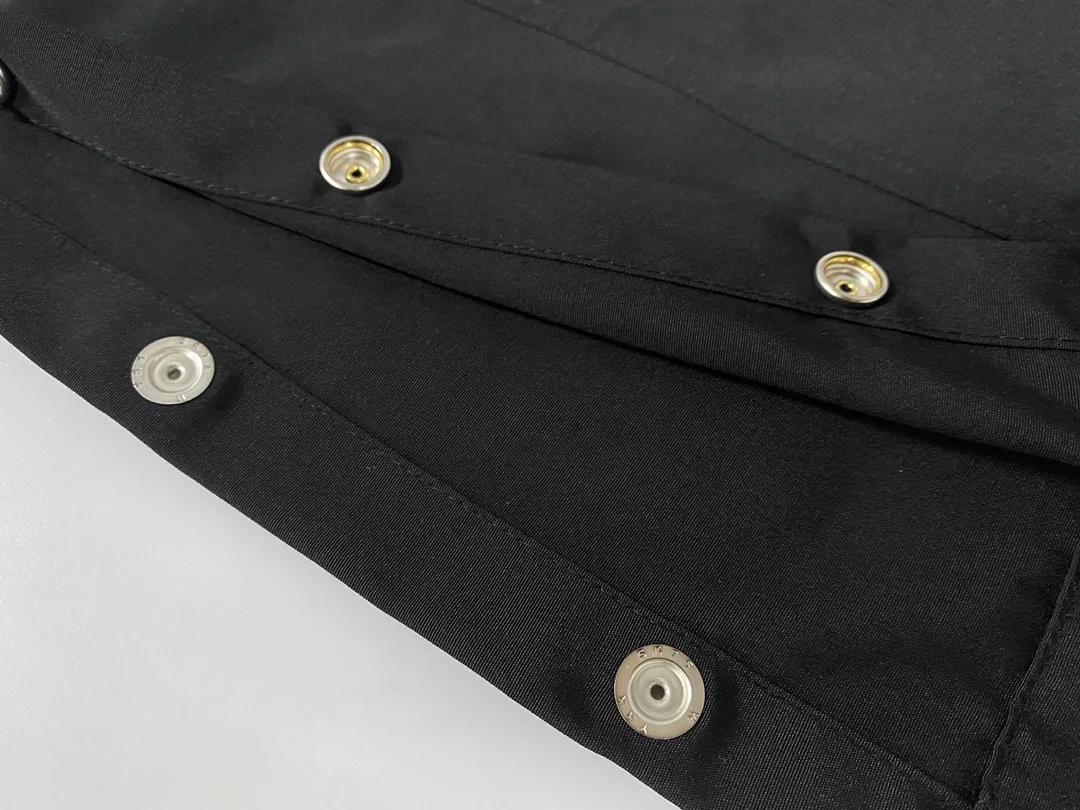 Viser de survêtement gothiques à boutons pour hommes, pull haut, pantalons monochromes, vêtements hi