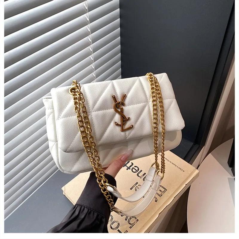 Sac carré vintage pour femme, sac à bandoulière tendance avec chaîne, convertible en sac à épaule, i