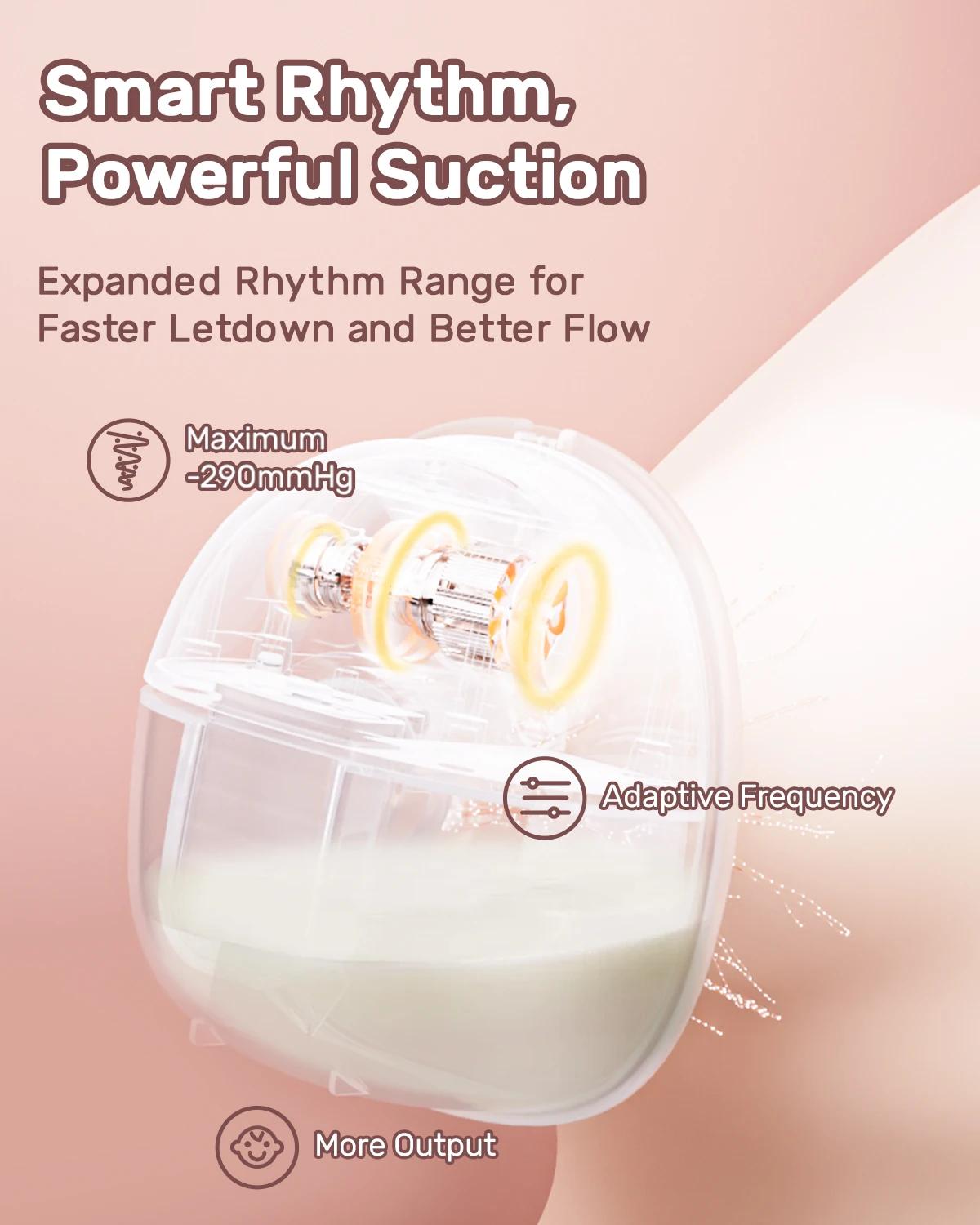NCVI 2025 tire-lait portable, tire-lait mains libres, 4 modes et 9 niveaux, tire-lait discret ultra