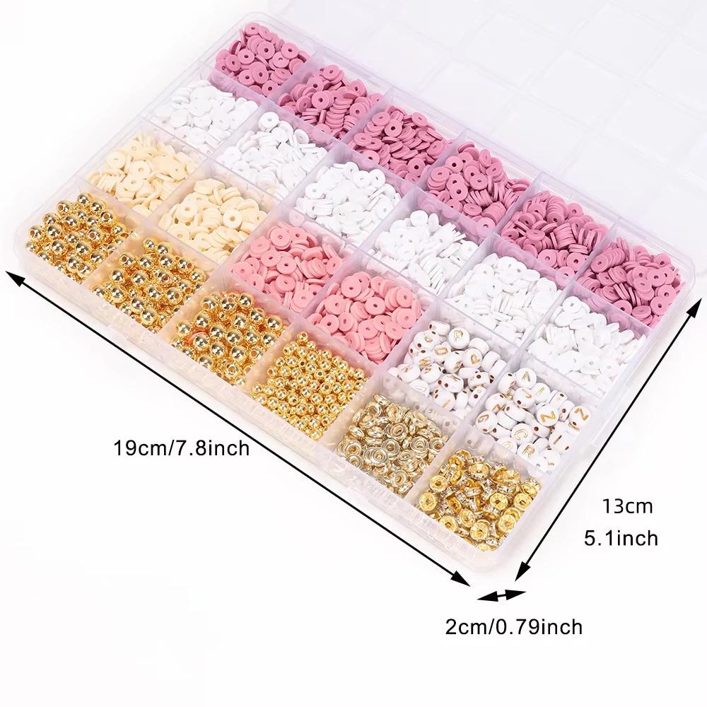Kit de fabrication de bracelets en perles d'argile DIY 1900+ pièces - Bijoux d'amitié avec des perle