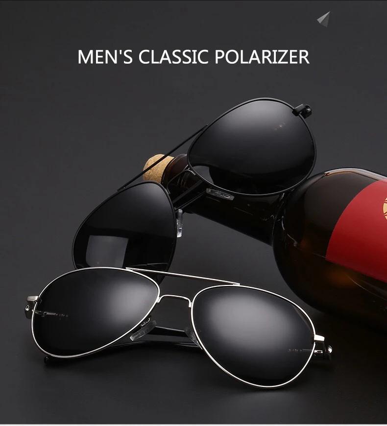 Lunettes de soleil hommes polarisées mode classique pilote lunettes de soleil pêche conduite lunette