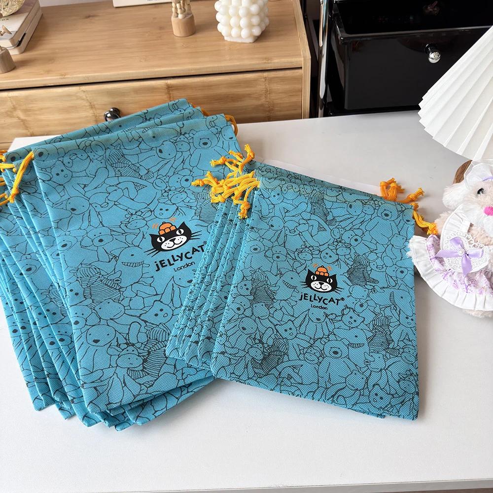 JC – sac cadeau de poupée mignon, sac de rangement multifonctionnel Non tissé, sac à poussière bleu