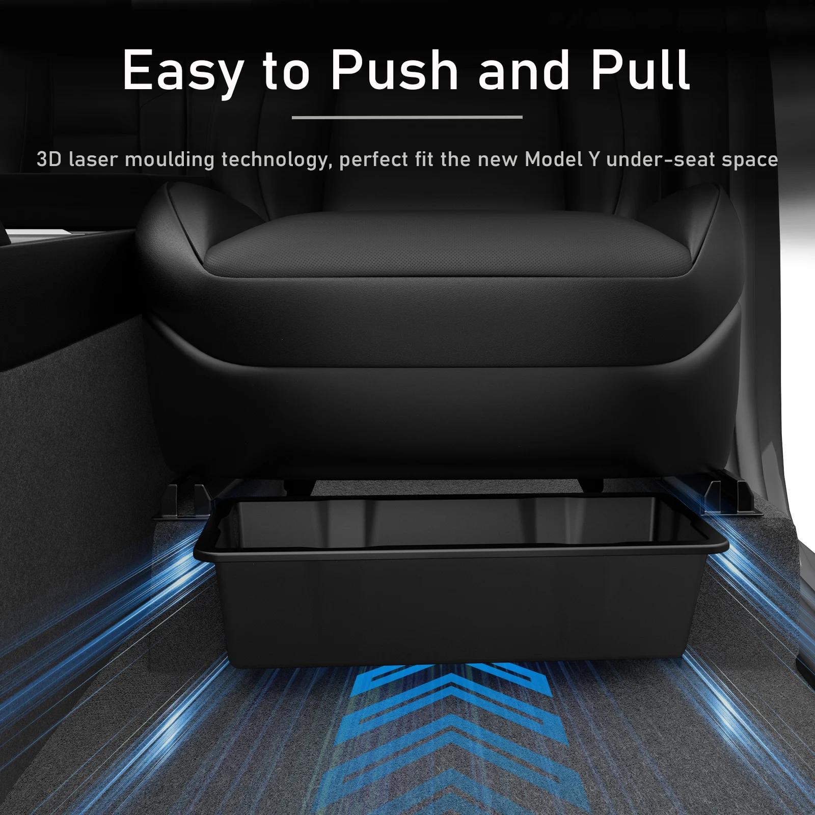 Boîte de rangement sous le siège pour Tesla modèle Y Juniper Launch 2025, organisateur de Console Ce