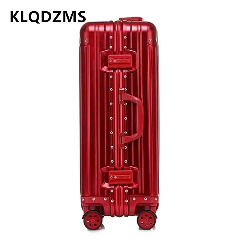 KLQDZMS 20 "24" 26 "29 pouces bagages d'affaires tout en aluminium magnésium alliage boîte d'embarqu