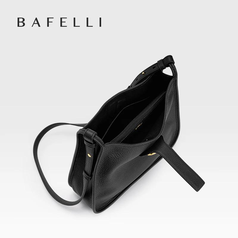 BAFELLI Nouveau sac seau en cuir de bétail naturel pour femme – Épaule et bandoulière polyvalentes e