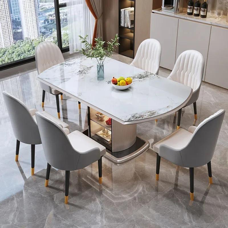 Table à manger ronde en marbre, meuble De luxe moderne pour salon, style nordique minimaliste, meubl