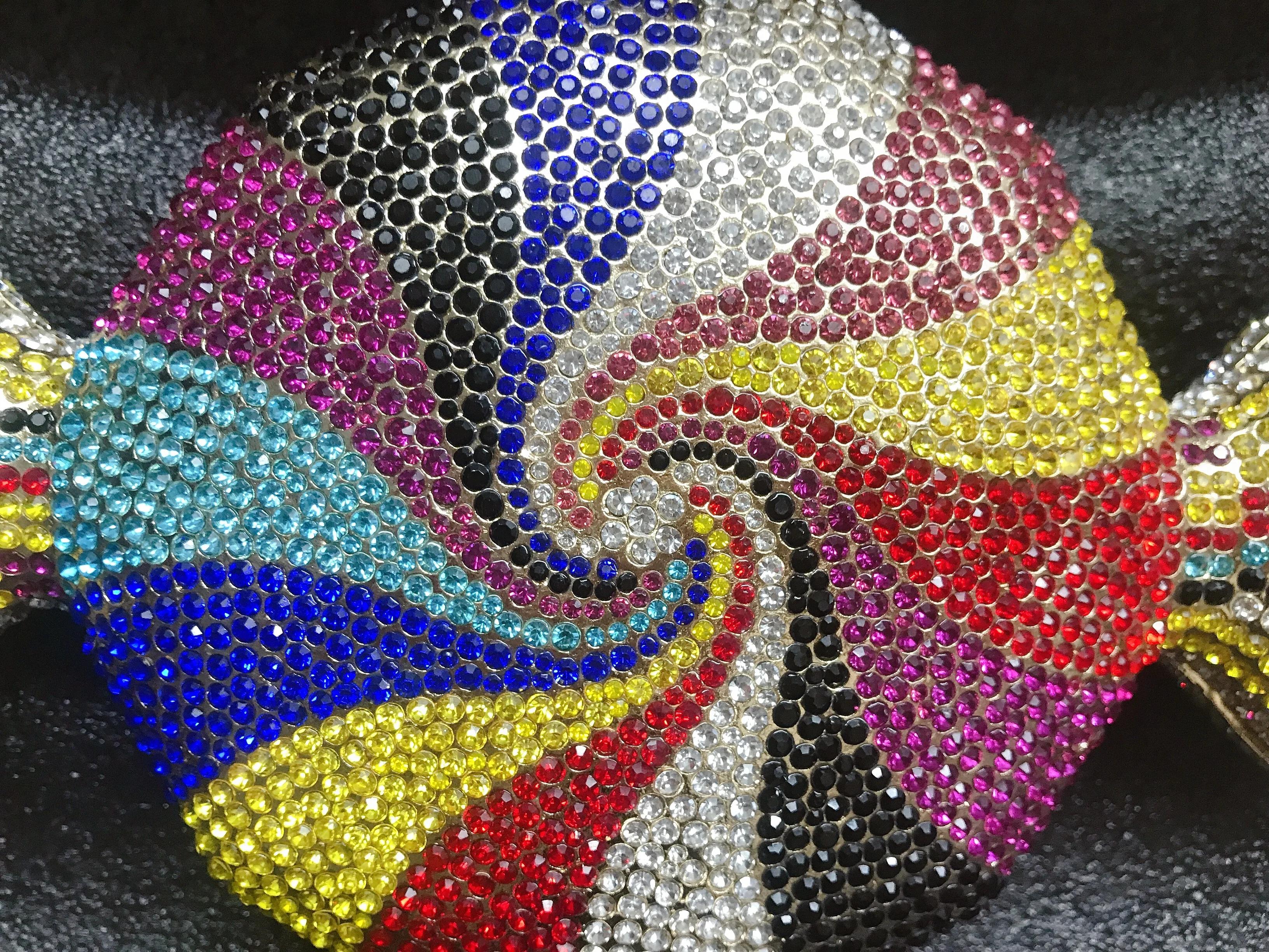 Daiwei usine en gros alimentaire style métal diamant sac à main de luxe sacs en cristal femmes stras
