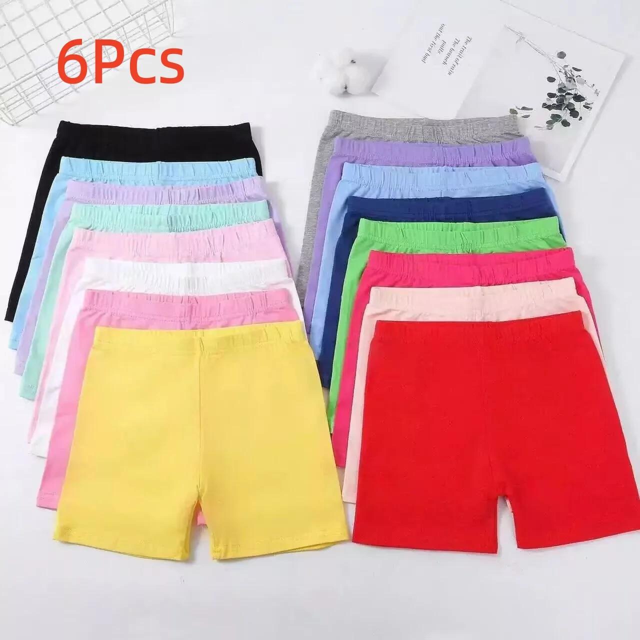 6 pièces Nouveaux shorts en modal pour filles 2026 – Doux, respectueux de la peau, basiques pour l'é