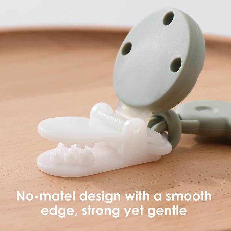 Clips de sucette en Silicone, porte-sucette une pièce sans BPA pour bébé garçon et fille de 3 mois,