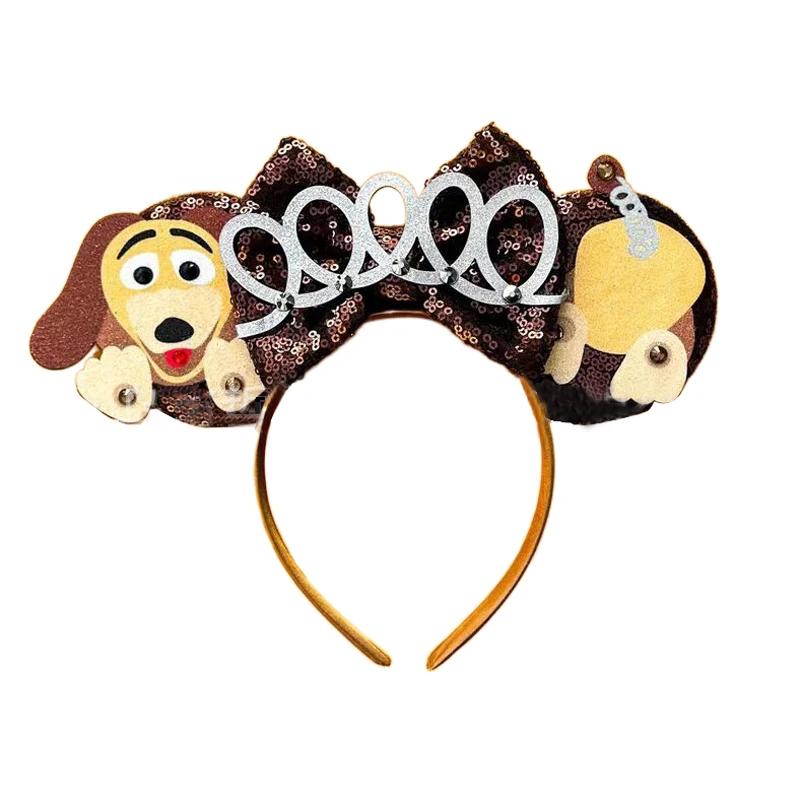 Nouveau Design Mickey Mouse oreilles bandeau enfant adulte Festival fête paillettes arc bandeau femm