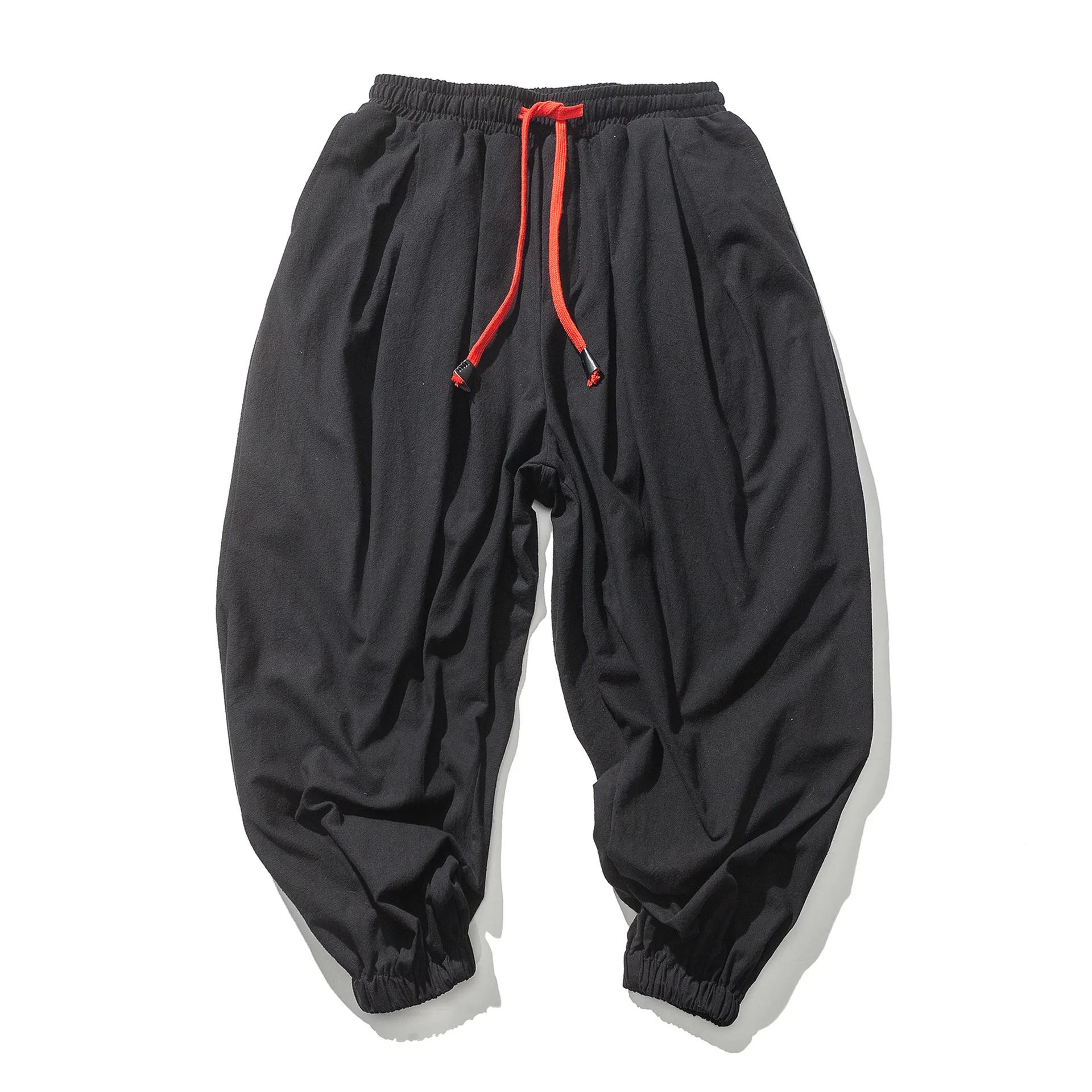 FGKKS Nouveau Pantalon Harem Ample Homme Grande Taille Automne Style Chinois Coton Qualité Décontrac