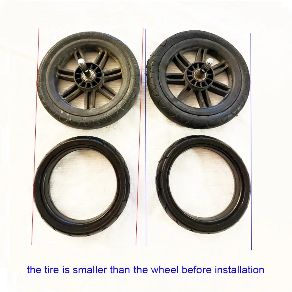 Pneu de roue de poussette chacun pour Nuna Triv /Triv Next Buggy roue avant ou arrière PU Tubeless a