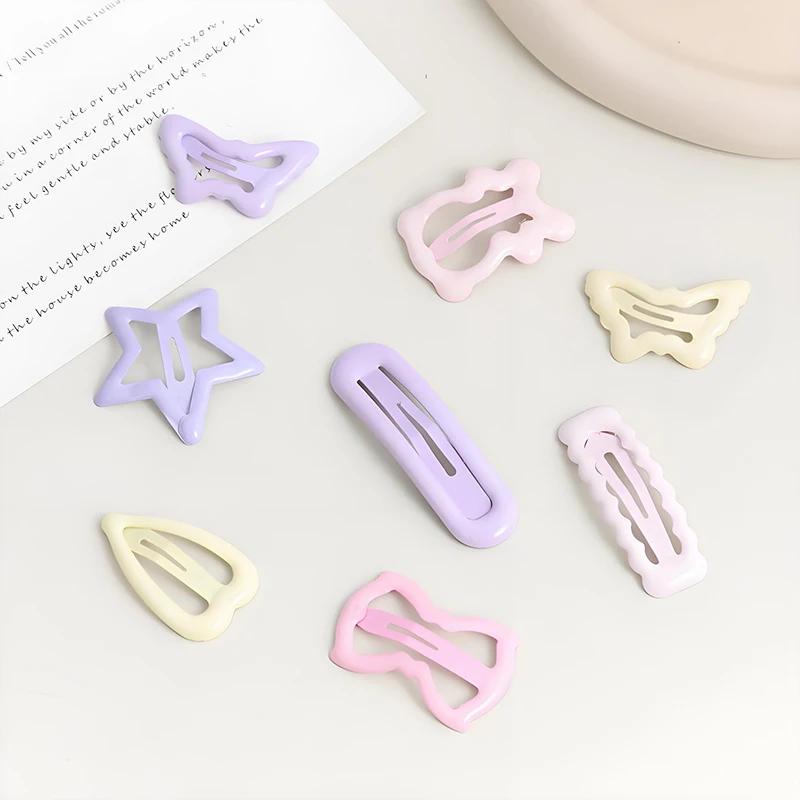 Ensemble de pinces à cheveux étoiles douces et douces, Barrettes sans traction pour bébés filles et