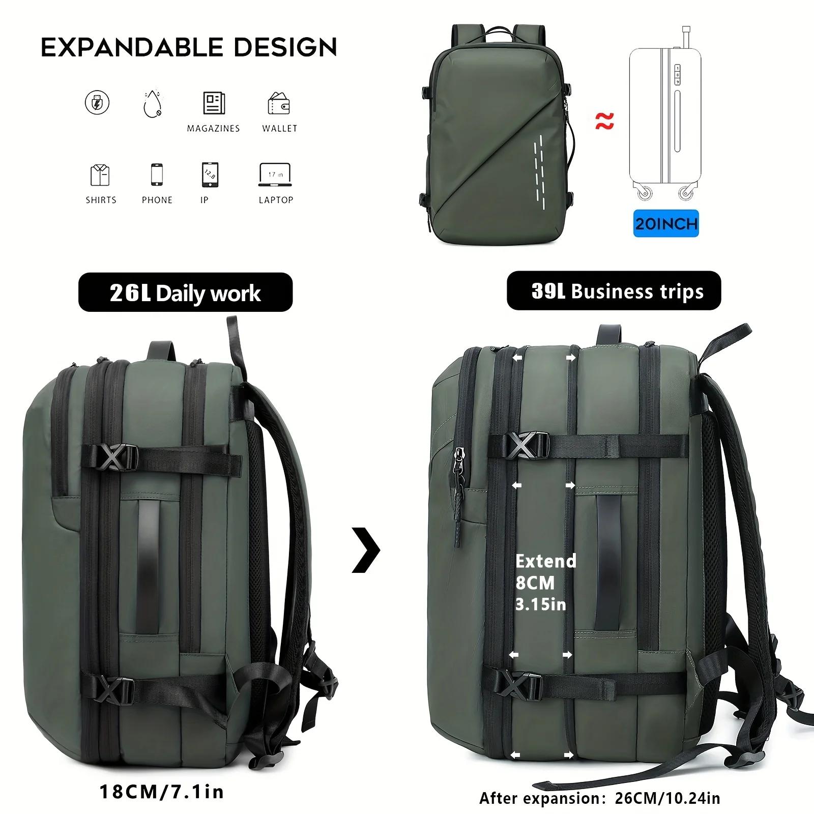 Nouveau sac à dos d'expansion de grande capacité à compression sous vide, sac à dos de voyage, sac d