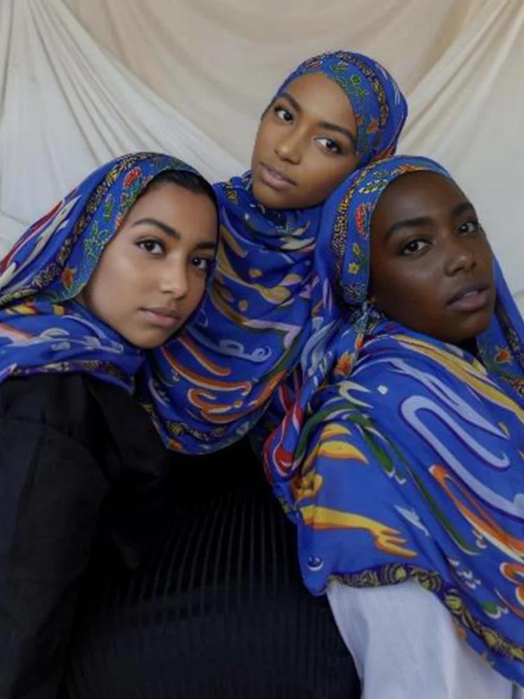 1 pièces Ramadan Hijab imprimé léopard femmes bohème aquarelle doux musulman Hijabs Floral respirant