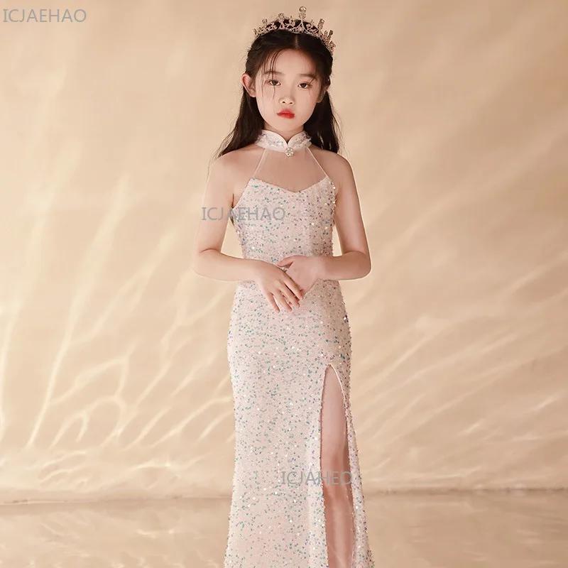 Robe de performance pour filles, tenue de princesse pour fête, tenue de cérémonie pour enfants, robe