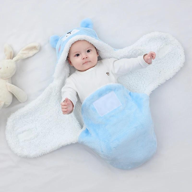 Sacs de couchage doux pour bébé, couvertures chaudes d'automne et d'hiver pour nouveau-né, cocon de