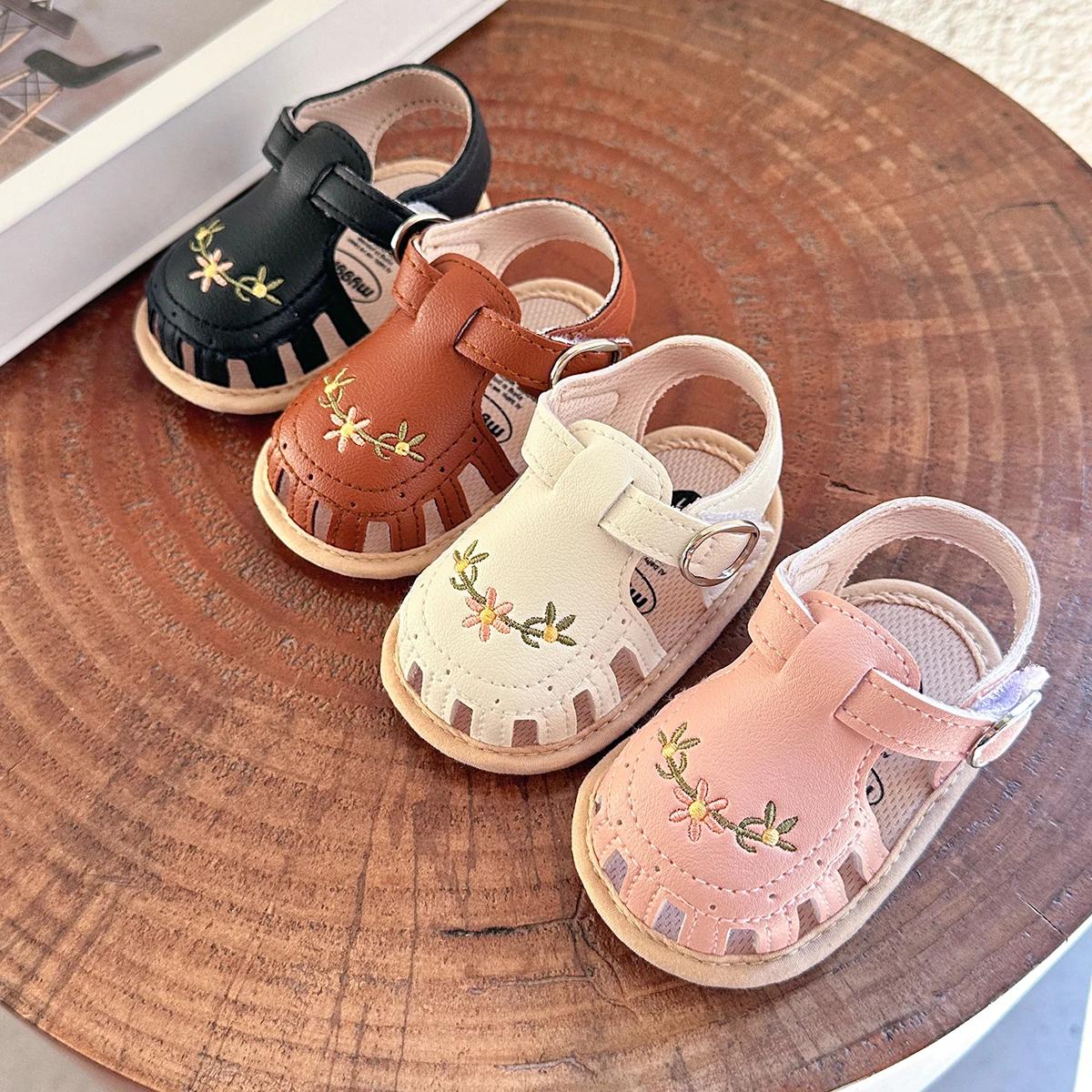 Sandales d'été pour bébés garçons et filles, chaussures plates pour robe de mariée, chaussures de be