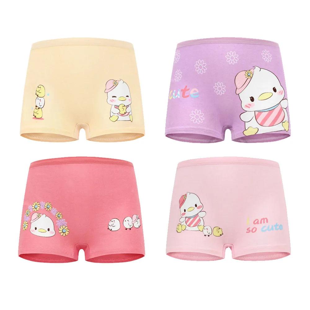 4 pièces/lot conception enfants filles culottes coton doux joli dessin animé licorne enfant sous-vêt