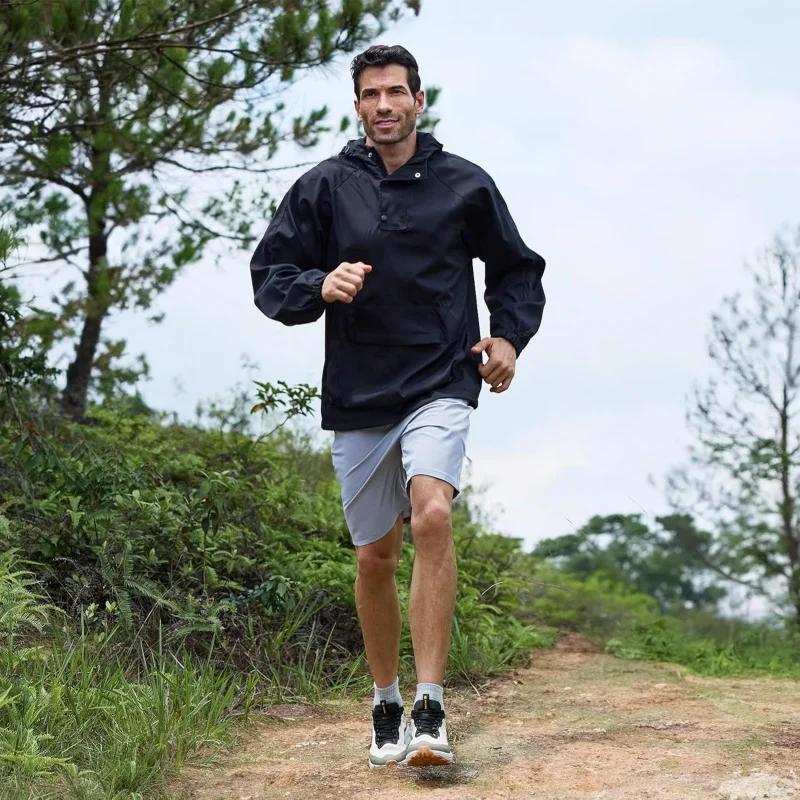 FitVille chaussures de marche larges pour hommes anti-dérapant léger chaussure de course sur sentier