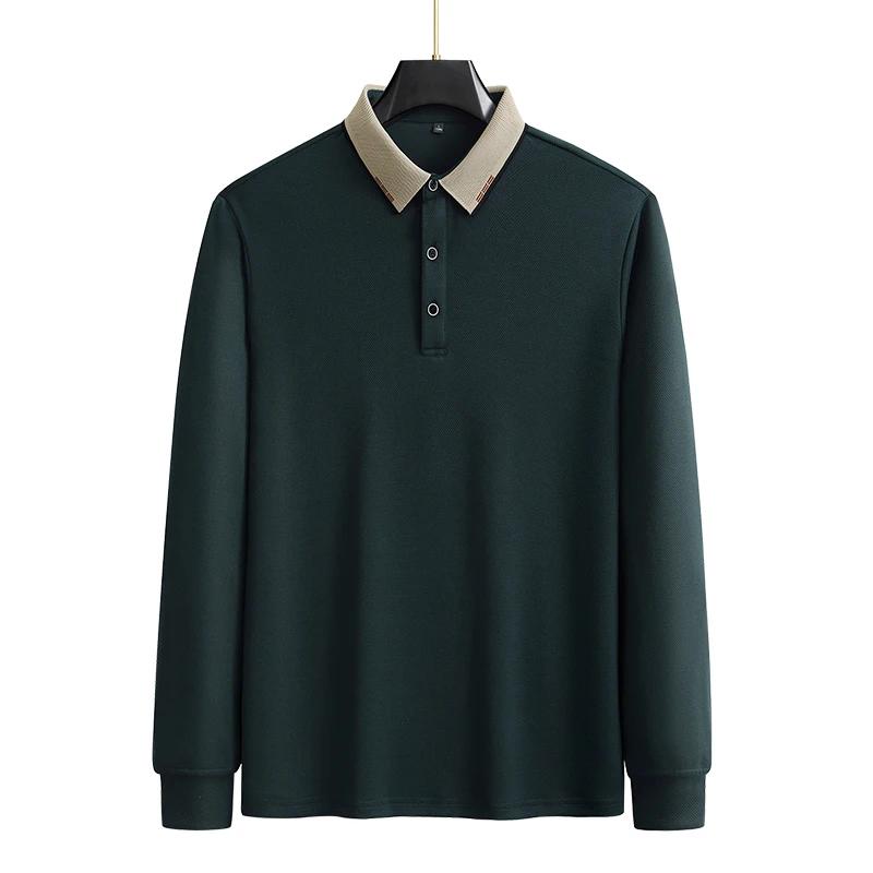 Grande taille 7XL 8XL 9XL automne à manches longues affaires Polo hommes respirant décontracté gymna
